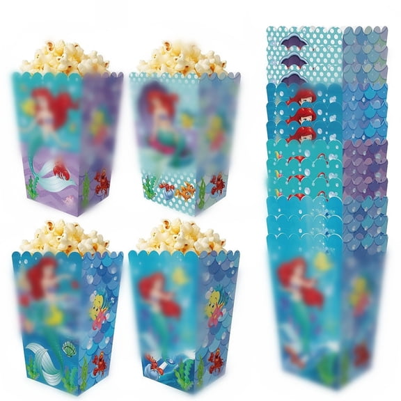 12 Pcs Anime Princess Party Popcorn Box for Anime Theme Birthday Party Supplies Decor,Girls Kids Birthday Game Party Kraft Paper Gift Bag Decoration