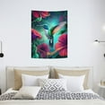thumbnail image 5 of RKSupls Vertical Tapestry Wall Hanging, Vibrant Tropical Hummingbird Hibiscus Floral Tapestry Wall Decor for Bedroom, Dorm Room, Living Room, Apartment, College Dorm Home Decor, 5 of 5