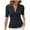Navy, variant on zbxnLI Women's Half Zip Shirts V Neck Collared Golf Tennis Shirt Lightweight Athletic Tops for Women