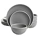 thumbnail image 3 of Gibson Home Rockaway 12-Piece Dinnerware Set Service for 4, Grey Matte -, 3 of 4