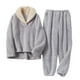 thumbnail image 4 of Conjunto de Pijamas de franela Yinane para mujer 2 piezas Gris L, 4 of 7