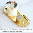 thumbnail image 5 of Uxcell Candle Tray Holder, Stainless Steel Oval Plate for Home Decor Gold 1Set (9 Inch 1pcs, 7 Inch 1pcs), 5 of 7