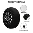 thumbnail image 3 of Kdxio Spare Tire Cover for RV Trailer, Waterproof Wheel Cover,Camper Spare Tire Cover Fit for Rv SUV Truck Travel Trailer 14 inch-Christmas Horse, 3 of 8