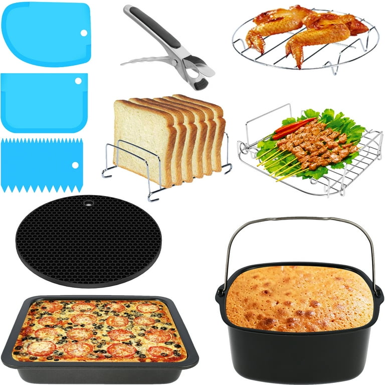 Square Silicone Pot For NINJA Air Fryer Baking Basket Reusable Tray