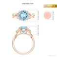 thumbnail image 5 of Angara Natural 2.3 Ct. Aquamarine Solitaire Ring in 14K Rose Gold for Women (Ring Size: 8.5), 5 of 9