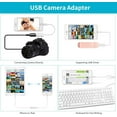 thumbnail image 3 of USB Camera Adapter for iPad iPhone, OTG Cable Compatible with iPhone 11 X Max 8 7 6 Plus iPad Mini Air, Support USB Flash Drive, Keyboard, Mouse, Card Reader, Hub, iOS 9.2 to 13(White), 3 of 7