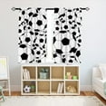 thumbnail image 2 of Sport Curtains Rod Pocket Boys Kids Soccer Classical White And Black Football Balls Cartoon Print Blackout Curtains Window Drapes For Teen Nursery Baby Bedroom Playroom 26"W x 63"L (Pack of 2), 2 of 6