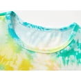 thumbnail image 2 of Beezizac Girls Rainbow Tie Dye Swirl Pajamas Soft Multi-Colored Summer Outfit Lounge Pants Set Kid Size 16, 2 of 7