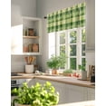 thumbnail image 6 of Spring Plaid Window Valance Curtain Green Yellow Rod Pocket Short Curtain for Living Room, Bedroom & Kitchen Window Decor 42x12in, 6 of 8
