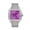 Purple, variant on Stylish Hip Hop Iced Out VVS Moissanite Automatic Watch, D Color Stones, White Strap, Passes Diamond Tester