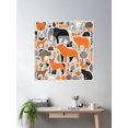 thumbnail image 2 of Autumn In The Animal Kingdom Poster Wall Art, Modern Wall Decor For Living Room Bedroom, 30x30 UNFRAMED, 2 of 3