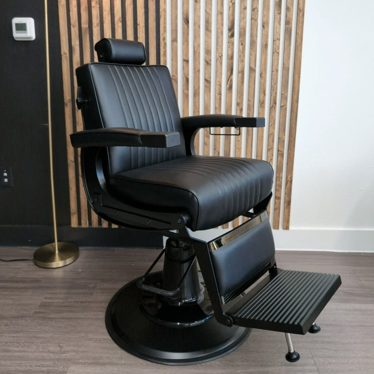 CAPRI Barber Chair with Recliner Heavy Duty Barber Chair, Black
