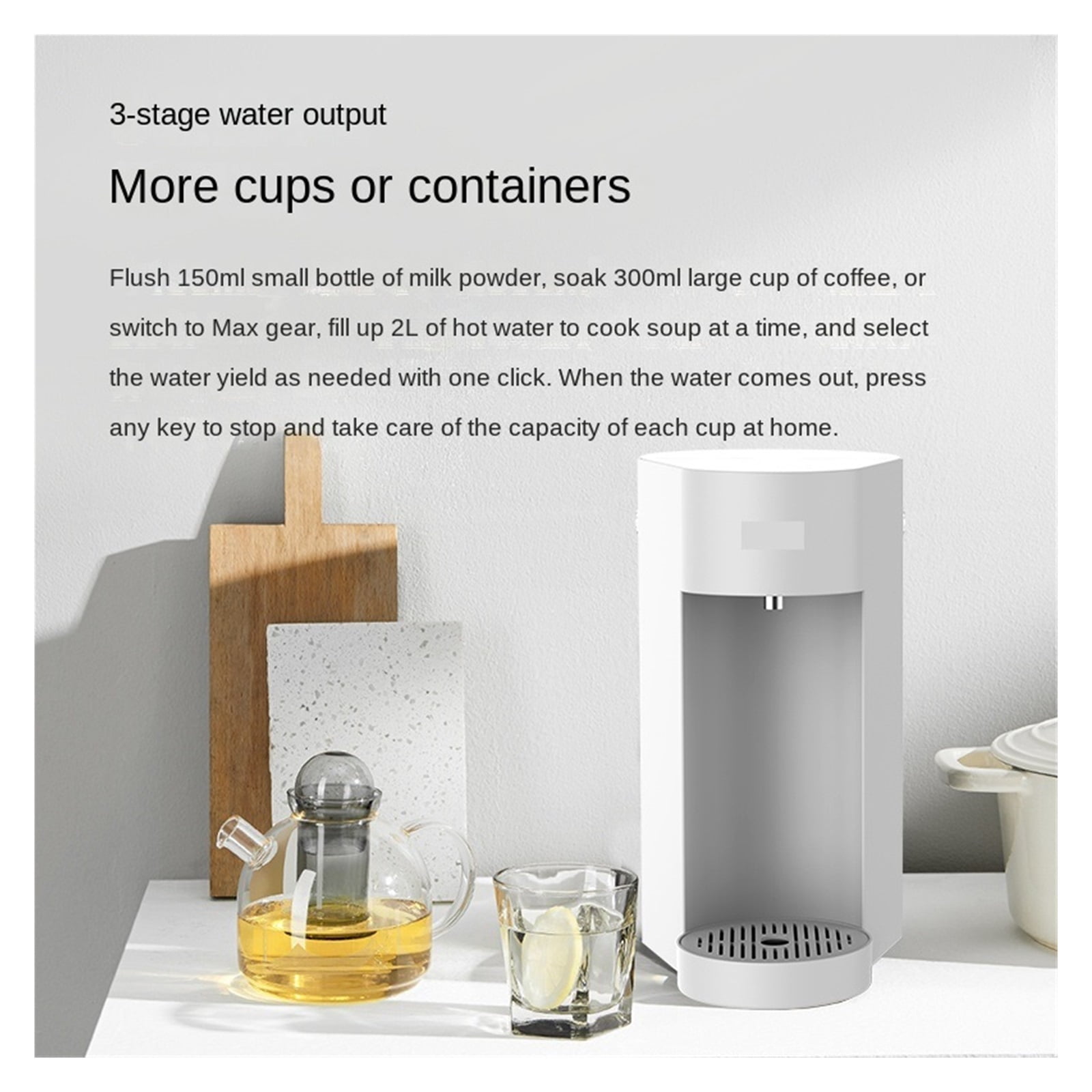 Instant Hot Water Dispenser Small Desktop Water Dispenser Quick-Heating Desktop Straight Drinking Machine Water Bottle Pump ,Safety Performance