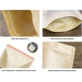 thumbnail image 4 of 20 Pcs Sacs Alimentaires en Papier Kraft à Fermeture Éclair Autoportante, Pochette en Papier Brun avec Fenêtre Transparente, Sac de Rangement Alimentaire Réutilisable, Pain Noix Cadeau Grains de Café Bijoux 10 * 15 cm, 4 of 5
