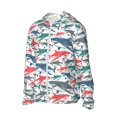 thumbnail image 3 of Goofa Colorful Shark Printed Women's UPF 50+ Sun Protection Hoodie Jacket Lightweight Long Sleeve Sun Shirt for Women with Pocket Hiking Outdoor-3X-Large, 3 of 9
