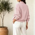 thumbnail image 4 of Fewfanhot Womens Fall Tops Polka Dot Cropped Jacket Full Zip with Pockets Lightweight Relaxed Fit Spring and Fall, 4 of 9