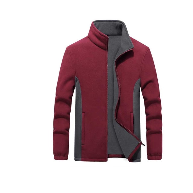 Guardurnaity Chaqueta gruesa de invierno para hombre y mujer, para acampar, senderismo, a prueba de viento, cierre frontal con cremallera abierta, abrigo Abrigos y chamarras Rojo 4XL Guardurnaity AP013737-12