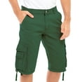 thumbnail image 2 of Notus Men's 100% Cotton Twill Cargo Shorts - Six Pockets, Comfortable & Durable Summer Wear Green 40, 2 of 7