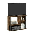 thumbnail image 4 of Furinno Classic TV Stand with Plastic Poles for TV up to 40-Inch, Amber Pine/Black, 4 of 6