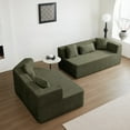 thumbnail image 4 of 127.5'' Modern Minimalist Cloud Couch with No Assembly Needed | Geometric Design & Cloud-Like Comfort, 4 of 11