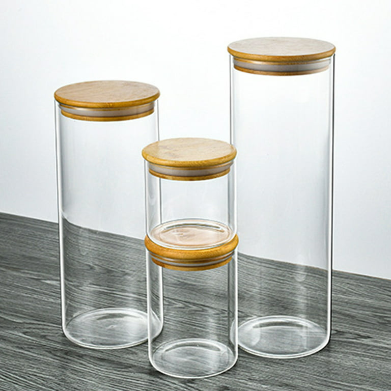 Glass Jars with Airtight Lids Easy to Carry Storage Container for Candy  Cookie Snacks 1 