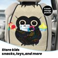thumbnail image 5 of Xecao Owl with Mandala Pattern Car Seat Back Protector 2 Pack Large Capacity Pocket, Kick Mats Back Seat Protector, 5 of 8