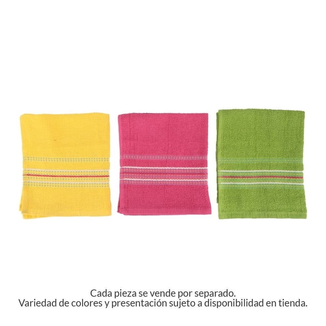 Toalla Prichos Towell Tela Afelpada con Bordado Horizontal Inferior Varios Colores 1 Pieza