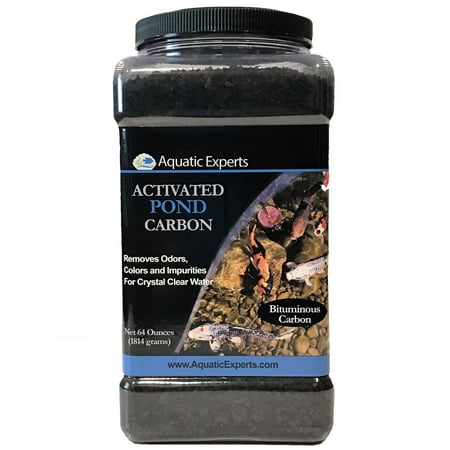 Pond Container - Activated Pond Carbon 64 ounce bulk container for Outdoor Koi Ponds
