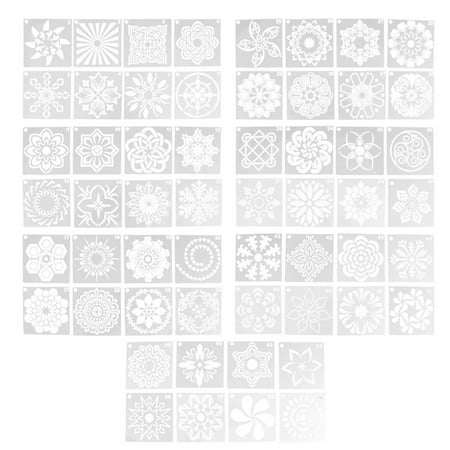 56 Pcs Decor Hollow Out Stencils Drawing Stencils Templates for Painting Mandala Template DIY Stencils