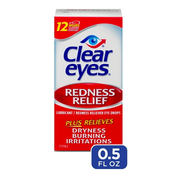 Clear Eyes Redness Relief Eye Drops, Soothes & Moisturizes, 0.5 fl oz
