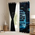 thumbnail image 3 of Feelyou Futuristic Race Car Blackout Curtains Set of 2 (52x84 Each), Modern Extreme Sport Lover Window Curtains, Teen Kid Child Curtains and Drapes, Blackout Curtains Room Decor, 3 of 6