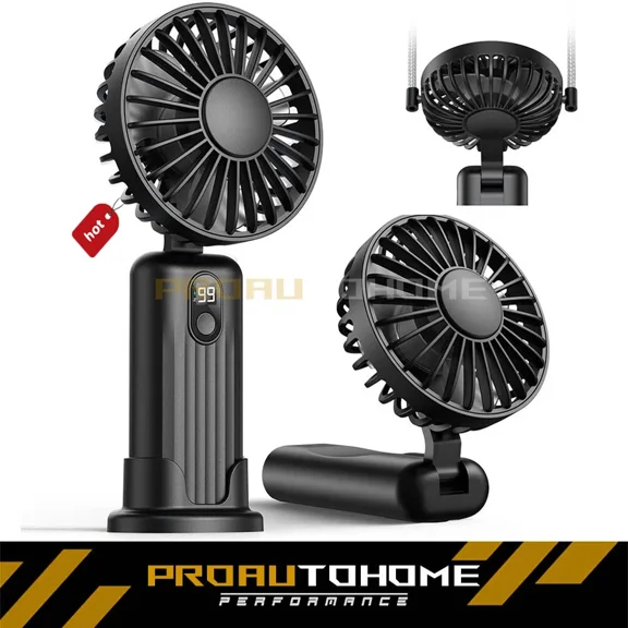 Digital Hand-Held Fan Portable Folding Mini Fan Cooling Cooler Usb Rechargeable