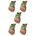 thumbnail image 1 of Cateissary Ramillete de muñeca decorativo de tela para dama de honor, flor nupcial, hecho a mano y ligero, rosa, N12, pastos verdes Type2 NO2, 1 of 6