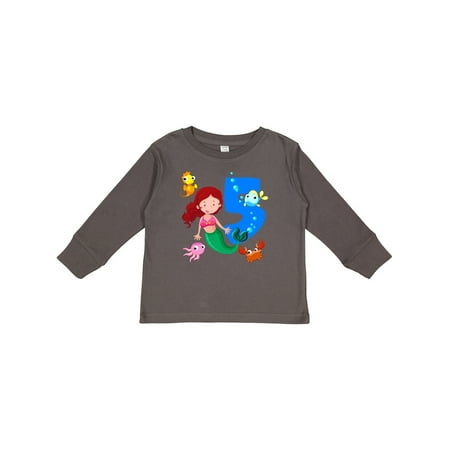 

Inktastic Mermaid 5th Birthday Gift Toddler Toddler Girl Long Sleeve T-Shirt