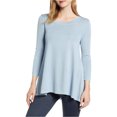 thumbnail image 1 of Anne Klein Womens Knit Pullover Blouse, Blue, X-Small, 1 of 1
