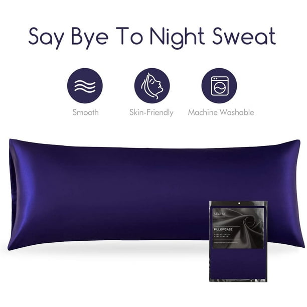 AIMTYD Satin Body Pillow Cover 20x54 inches Body Pillow Case for