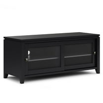Cosmopolitan 48 inch Wide Solid Wood TV Stand in Black For TVs up to 55 inches