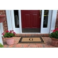 thumbnail image 5 of A1HC Natural Coir Monogrammed Entrance Door Mats, Durable Large Outdoor Rug, Non-Slip, Flock Doormat, Thin-Profile Heavy Duty Door Mat, Indoor Outdoor Front Door, High Traffic Areas, 24" X 39", 5 of 7