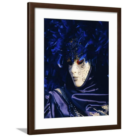 Person Wearing Masked Carnival Costume, Venice Carnival, Venice, Veneto, Italy Framed Print Wall Art By Bruno