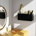thumbnail image 2 of NIUBEE Hair Dryer Holder, Hair Tool Organizer Wall Mount, Blow Dryer Holder Cabinet Door, Bathroom Styling and Hot Tools Organizer for Flat Irons, Curling Irons (Black), 2 of 7