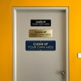 thumbnail image 4 of Signs ByLITA Standard Clean Up Your Own Mess Door or Wall Sign Easy Installation | Shared Accommodation | Sign for Home, Business, AirBNB and Office Spaces Sign (Brushed Gold) - Medium, 4 of 9