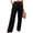02-Black, variant on Women Solid Cotton Linen Wide Leg Pants, High Waist Pleated Loose Breathable Casual Long Trousers 03-Camel XXL