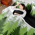 thumbnail image 4 of Feelyou Woodland Botanical Bedding Comforter Set 7pcs for Adult, Green Tree Plant Queen Bedding Sets, Rustic Farmhouse Reversible Queen Sheet Sets, Microfiber Bedroom Decor, 4 of 7