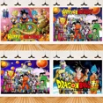 thumbnail image 2 of Fondo de feliz cumpleaños de Dragon Ball con dibujos animados de Anime Son Goku, decoración de pared, fondo de fotografía, suministros para fiestas, regalos de Navidad, 2 of 4
