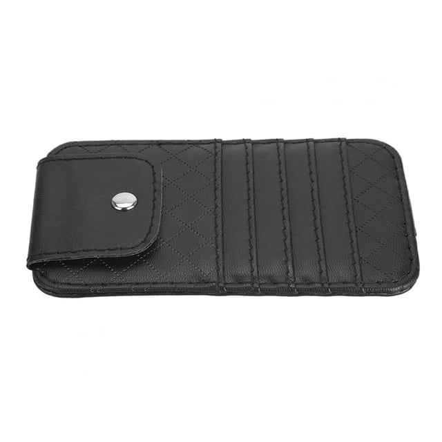 Organizador multiusos para visera de coche, bolsa para guardar tarjetas y billetes.