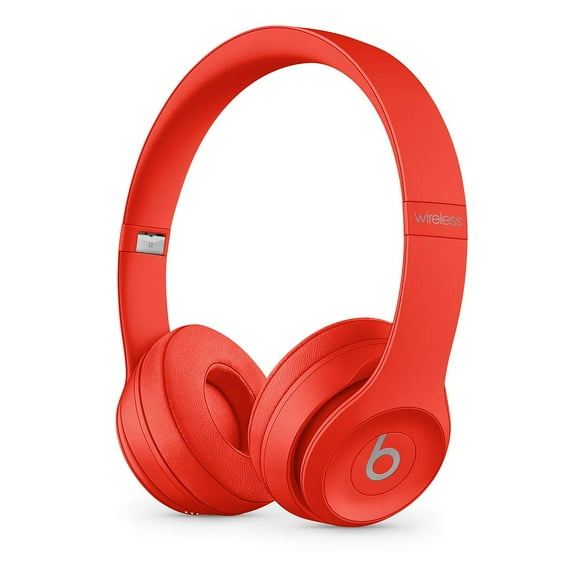 Restored Beats Solo3 Wireless On Ear Headphones Citrus Red - (Refurbished)