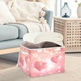 thumbnail image 5 of Storage Box With Lid 16.5x12.6x11.8In Foldable Stacked Household Storage Box Valentine's Day Pink Hearts, 5 of 7