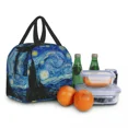 thumbnail image 5 of Van Gogh Starry Night Insulated Lunch Tote Bag for Women School Portable Thermal Cooler Almond Blossoms Flowers Art Lunch Box 4 22x20x10cm 9x8x4in, 5 of 6