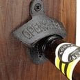 thumbnail image 2 of Abridor de botellas, pared de madera vintage montada con recolector de tapas, 2 of 5