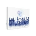 thumbnail image 2 of Trademark Fine Art 'London Skyline Watercolor Splash Blue' Canvas Art by Fab Funky, 2 of 3